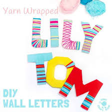 Yarn Wrapped Diy Wall Letters Kids