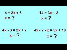 Algebra Solving Linear Equations With