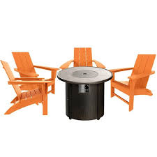 Round Fire Pit Patio Conversation Set