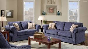 blue sofa set in apartment hd wallpaper