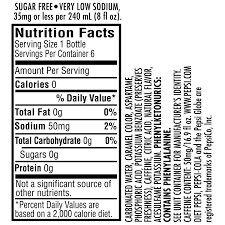 t pepsi soda nutrition