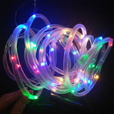 Yiyang Outdoor Solar Led String Lights Outdoor Solar Rope Tube Led String Solar Powered Fairy Lights For Garden Fence Landscape Led String Aliexpress