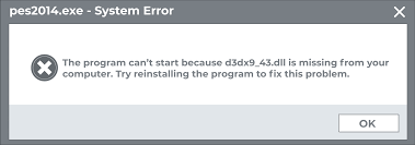d3dx9 43 dll was not found error