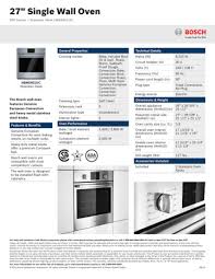 Bosch Hbn5451uc Wall Oven Specification