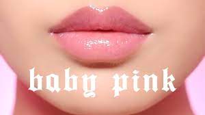 baby pink plumped glossy lips