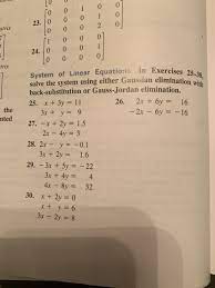 solve the system of linear equations by