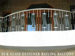 Ss Glass Balcony Modular Railing Design