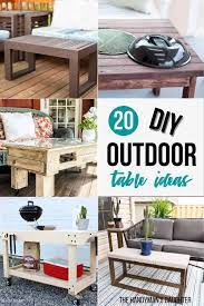 Diy Outdoor Table Ideas For Your Deck