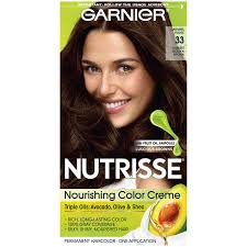 This golden brown hair with highlightswill complement you if you have a neutral skin tone! Nutrisse Nourishing Color Creme Darkest Golden Brown Garnier
