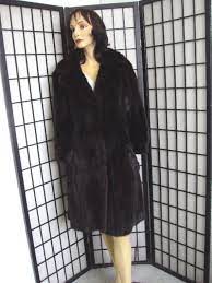 Mahogany Mink Fur Coat Jacket Women