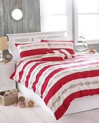 Red Reef Knot Nautical Duvet Cover Set