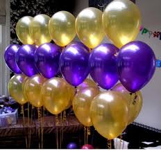 Purple and yellow balloons images. Balloon Junction Metallic Balloons Purple Gold Pack Of 50 Amazon In Toys Games