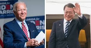 He was swept to victory in 2017 after a corruption. South Korean President Moon Congratulates Biden Emphasizes Rock Solid Bond Nk News