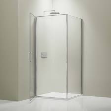 pivot door corner shower enclosure