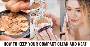 how to keep your makeup compact clean