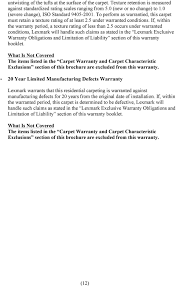 lexmark carpet limited warranties and