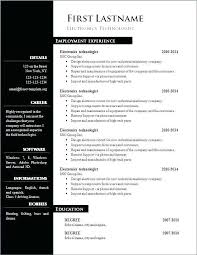 Resume Templates Microsoft Word 2007 Free Download Resume Templates