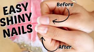 shiny nails using a 4 way nail buffer
