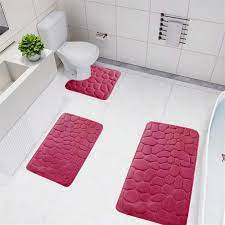 3pcs anti slip bathroom mat sponge