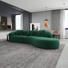 Velvet Curved Sectional Sofa