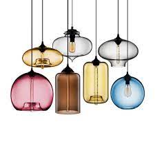 China Coloured Glass Pendant Lights For