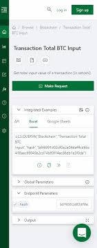 It will be displayed along with other data in the history of transfers ever sent or received by. How To Pull Transaction Total Btc Input Data From Blockchain Into Excel And Google Sheets Cryptosheets