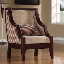 The perfect accent chairs will complement your decor and provide additional seating. Striped Accent Chair Maroon Beige Coaster Furniture Furniturepick