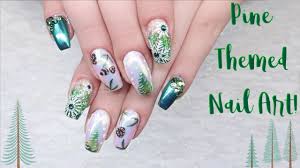 pine themed nail art collab with