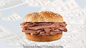 arby s roast beef sandwich weight are