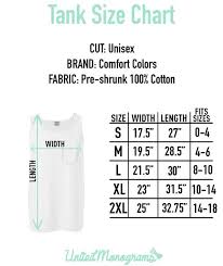 Monogrammed Comfort Colors Pocket Tank