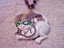 beautiful glittered pgg mardi gras cat