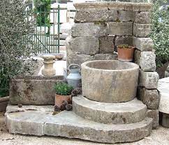 Stone Corner Fountain With Steps