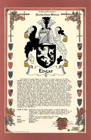 Edgar Surname History Family Crest