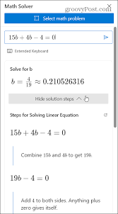 Math Solver Tool In Microsoft Edge