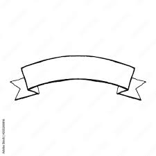 hand drawn doodle banner flag stock
