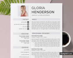 Resume Template For Job Application 2019 2020 Cv Template Cover Letter 1 3 Page Word Resume Modern And Creative Resume Professional Resume Job