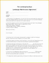 Landscaping Contract Template Free Beautiful Free Lawn Care Contract