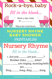 Baby shower nursery rhyme quiz is a very easy game to play. Home Garden Party Games Activities Construction Trucks Baby Shower Nursery Rhyme Quiz Game Printable