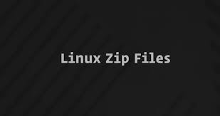zip files and directories in linux