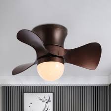 Small Flush Ceiling Fan Minimalist Iron