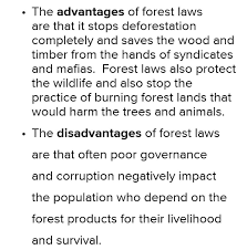of forest regulations and laws laws