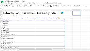 The Ultimate Character Bio Template 2018 70 Questions Attributes