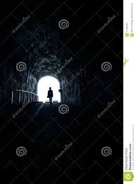 People Toward The Light In The Tunnel Stock Image Image