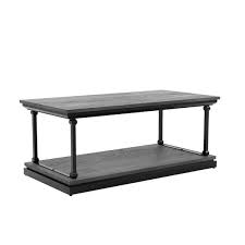 Black Rectangle Wooden Coffee Table