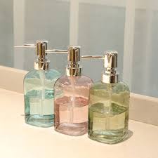 Glass Bath Soap Dispenser Bottle