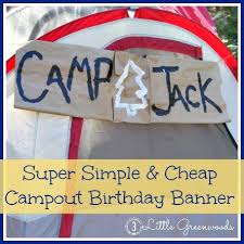 simple diy campout birthday banner