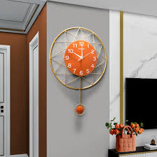 Aesthetic Metal Wall Clock Home Decor