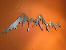 Aluminum Metal Wall Art Mountains For