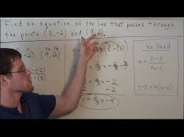 writing an equation of a line that