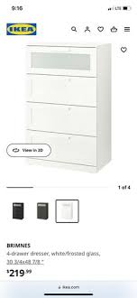 Ikea 4 Drawer Dresser With Frosted